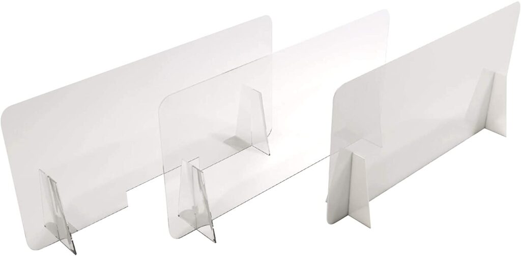 schermo protettivo in plexiglass per ufficio